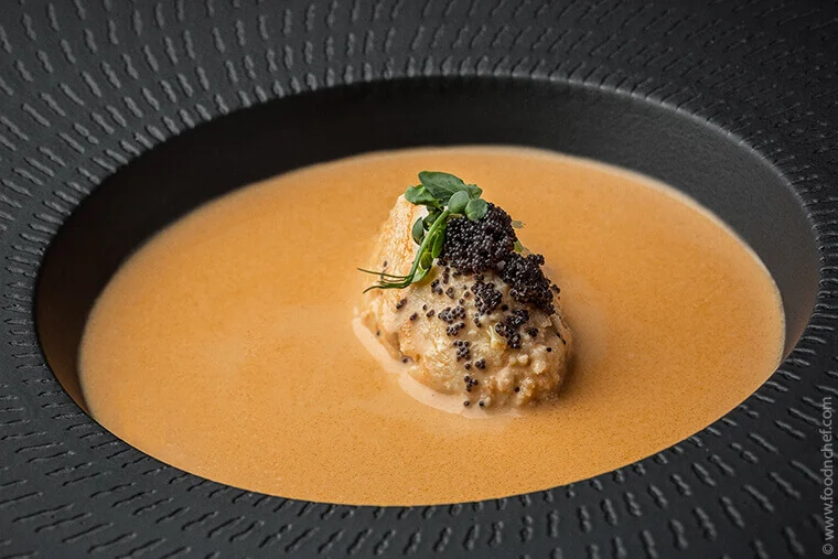 Crayfish Bisque with Pike Quenelles