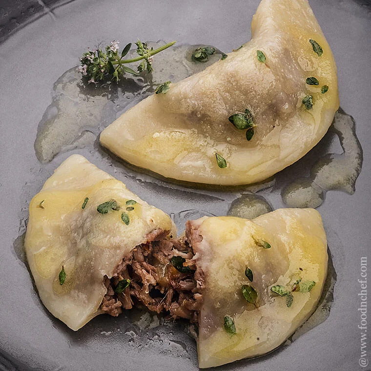 Duck Varenyky with Ghee and Thyme