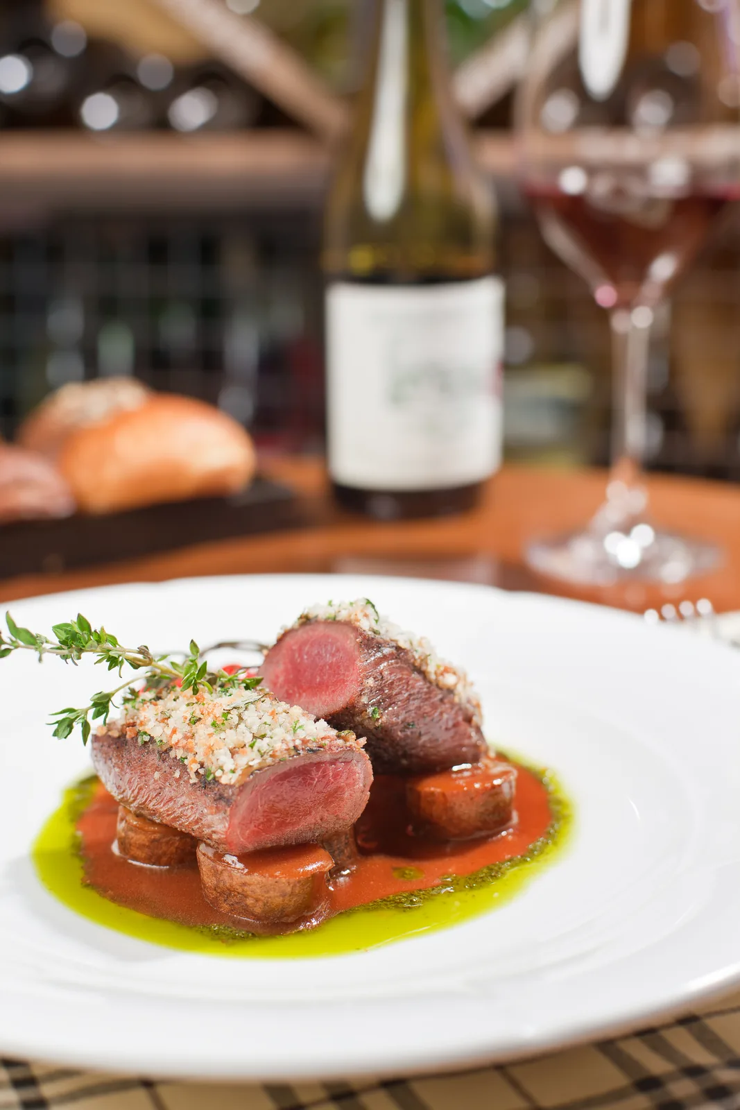 Saddle of Lamb with Cherries and Potatoes