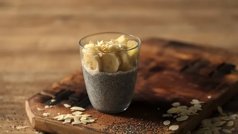 Chia Pudding with Milk and Nuts