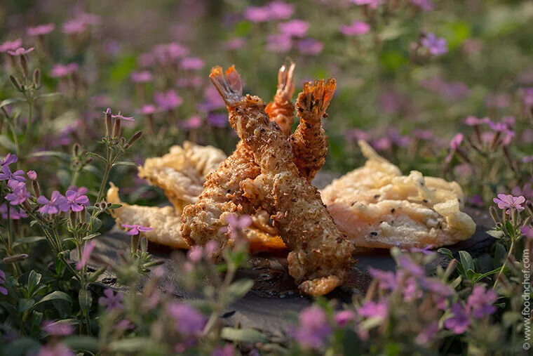 Coconut Tempura Prawns