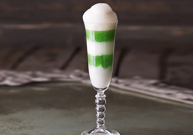 Low-Alcohol Mojito with Rum Cream
