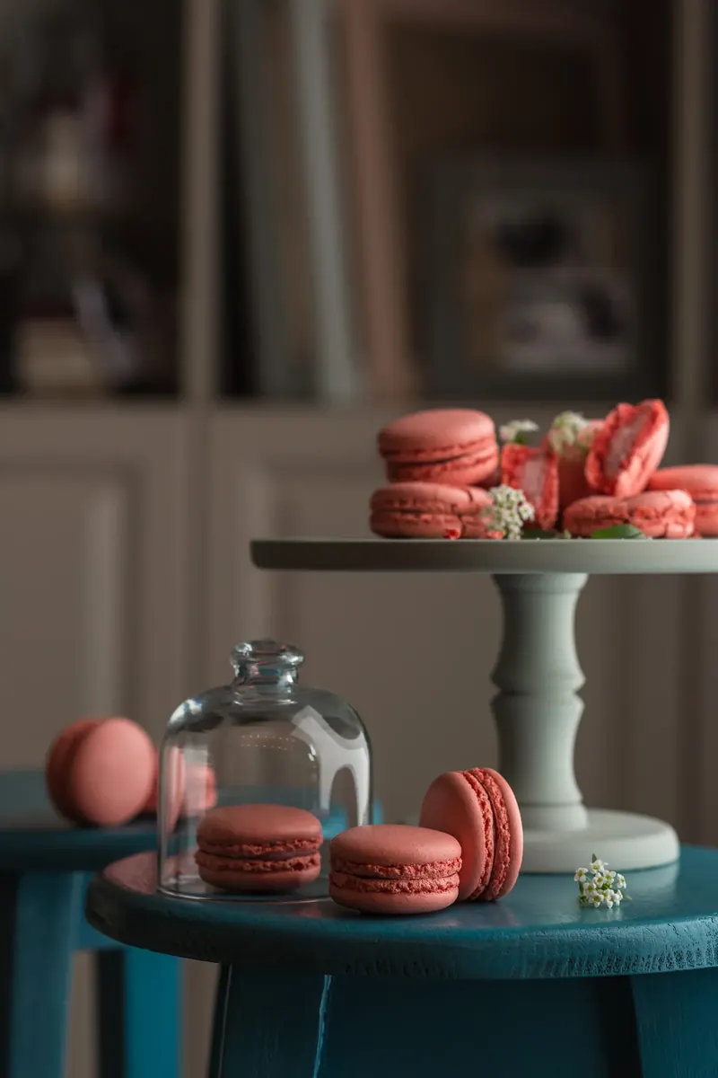 Macarons with Berries and Mascarpone Cream