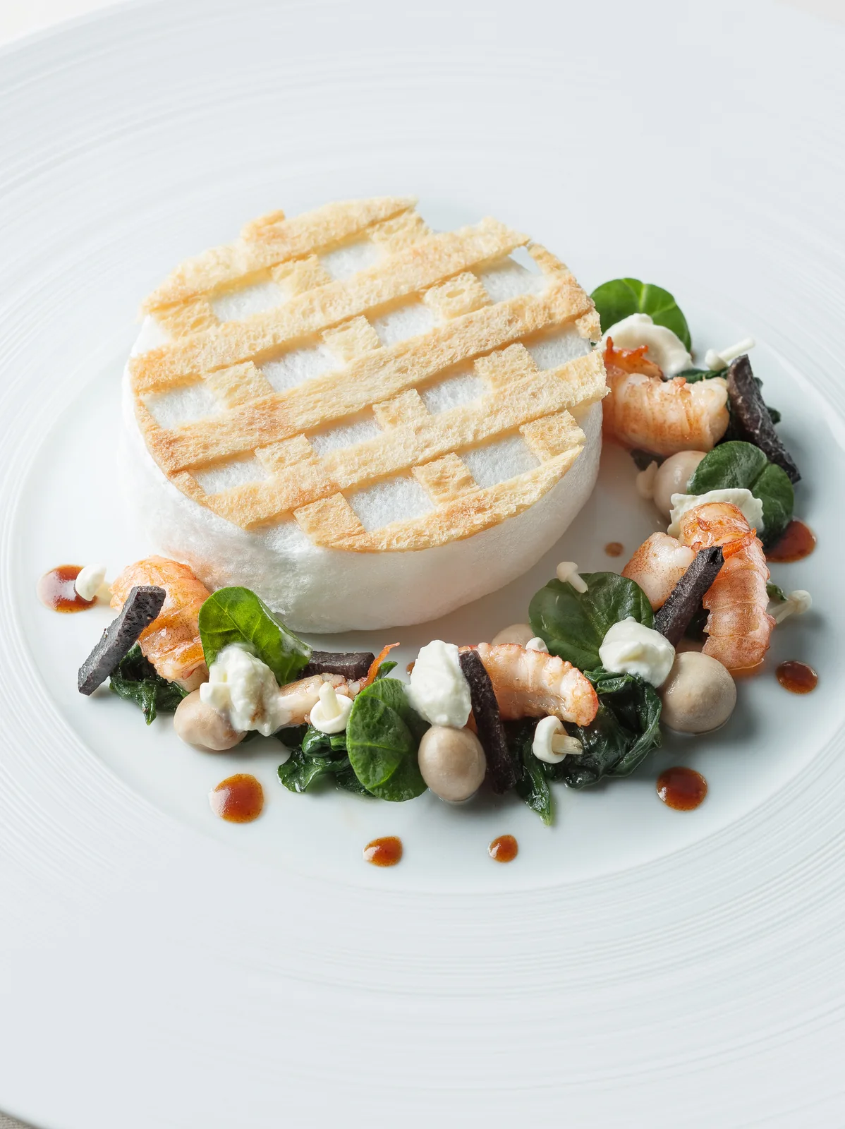 Egg Soufflé with Crayfish and Truffle