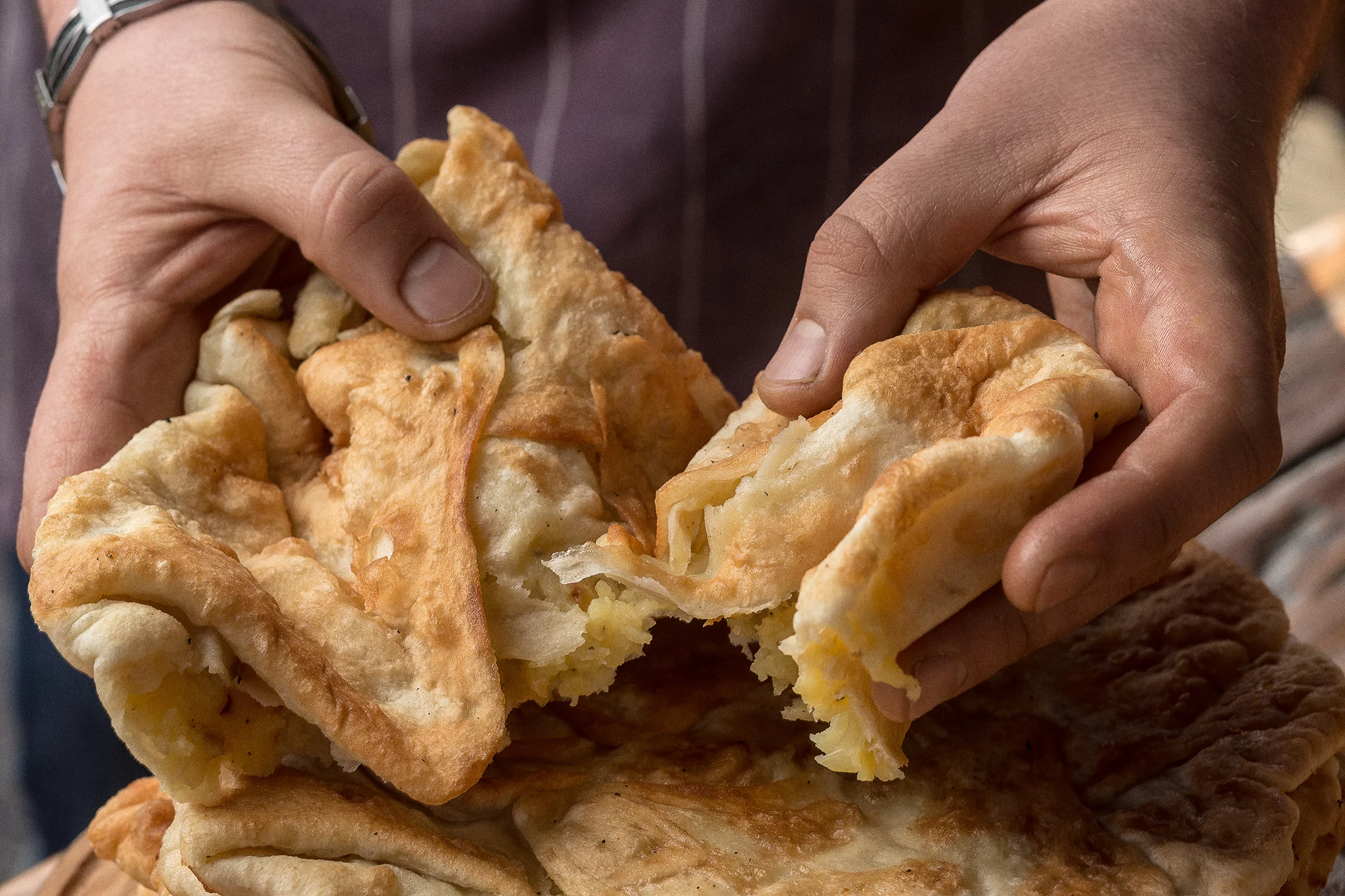 Moldovan Plăcintă with Cheese and Greens