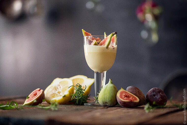 Prosecco Sabayon (Zabaglione) with Figs