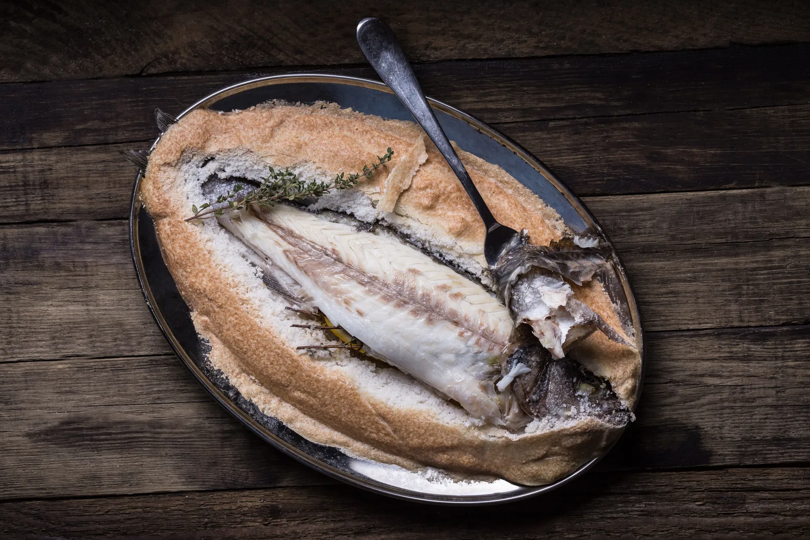 Salt-Baked Sea Bass with Spices