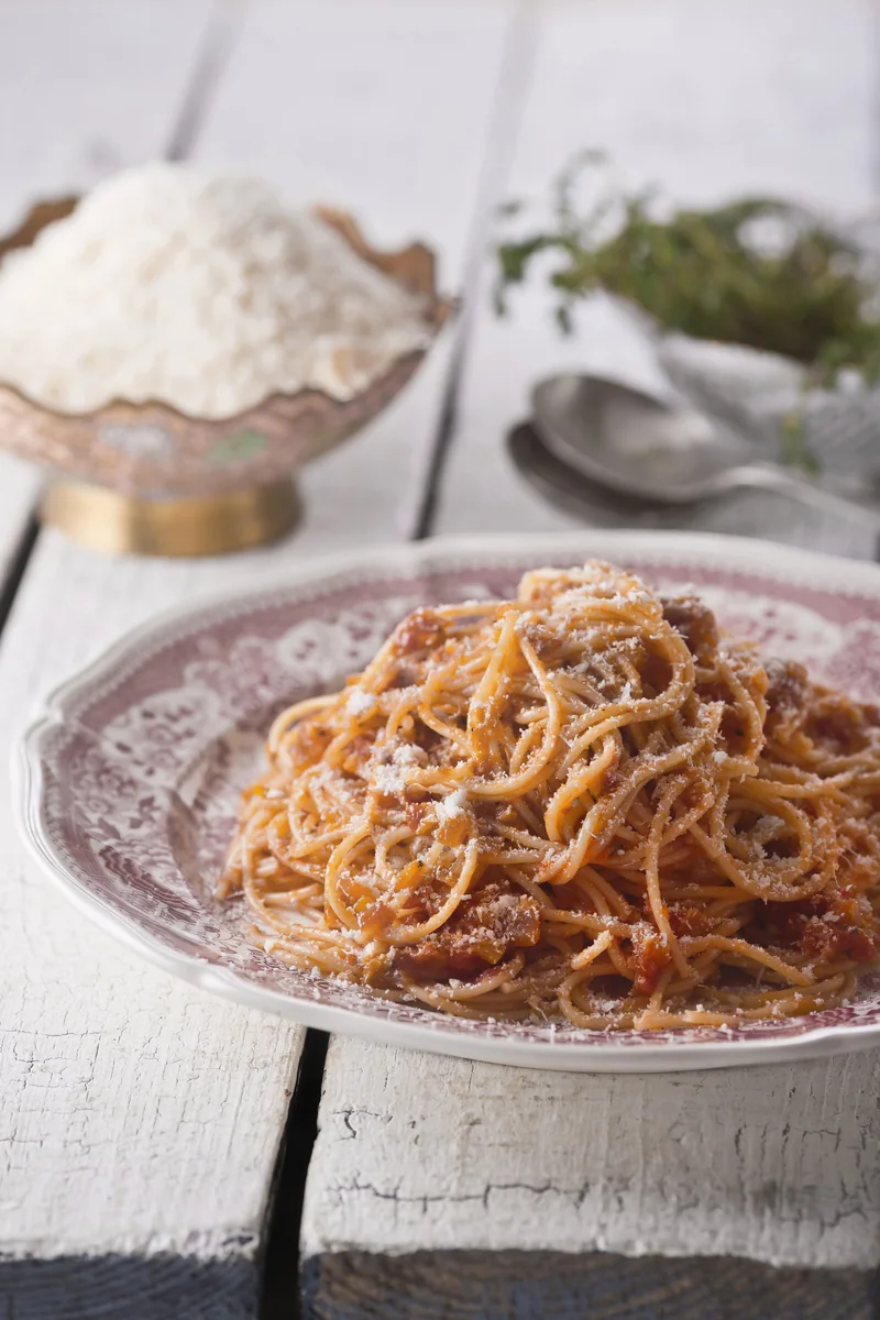 Sun-Dried Tomato Pasta with Basil and Cheese