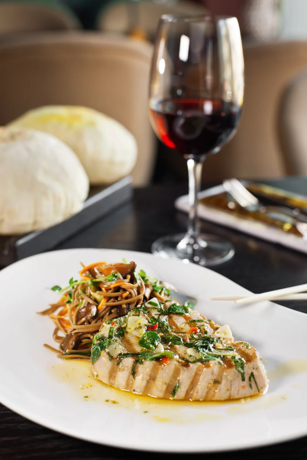Seared Tuna with Soba Noodles