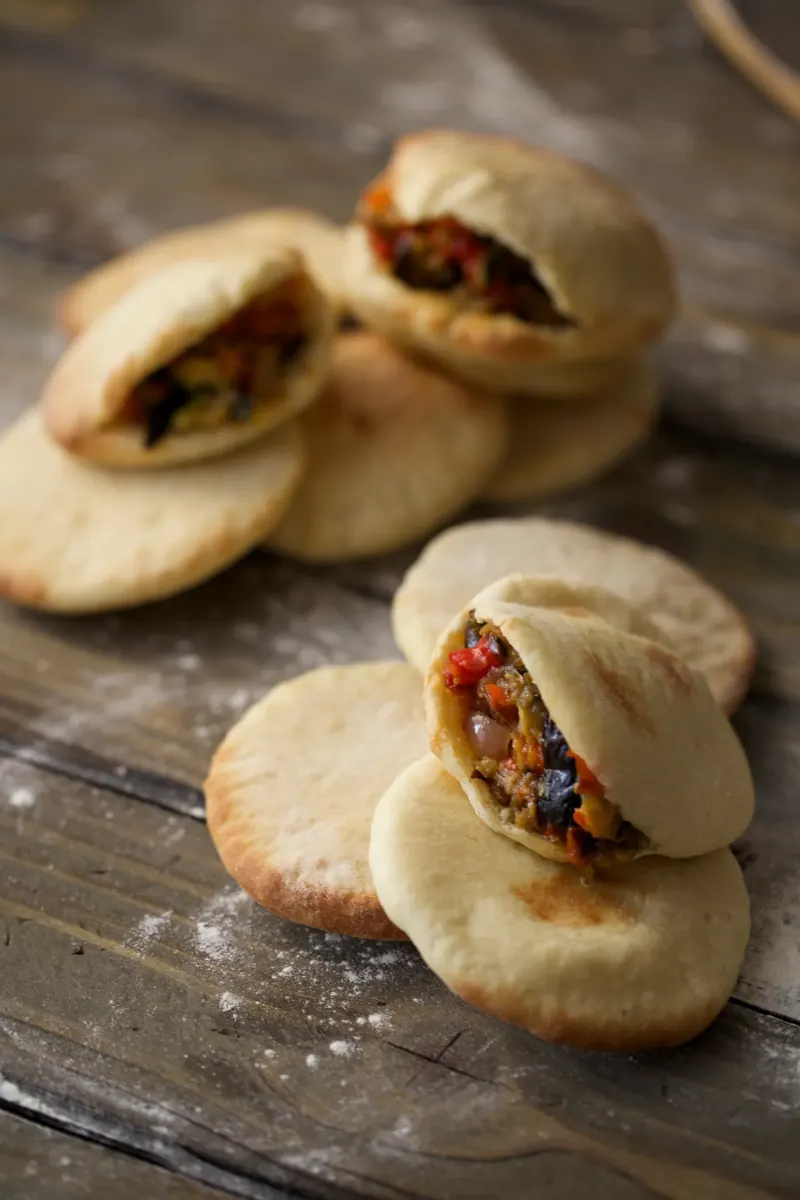 Roasted Vegetables with Pita